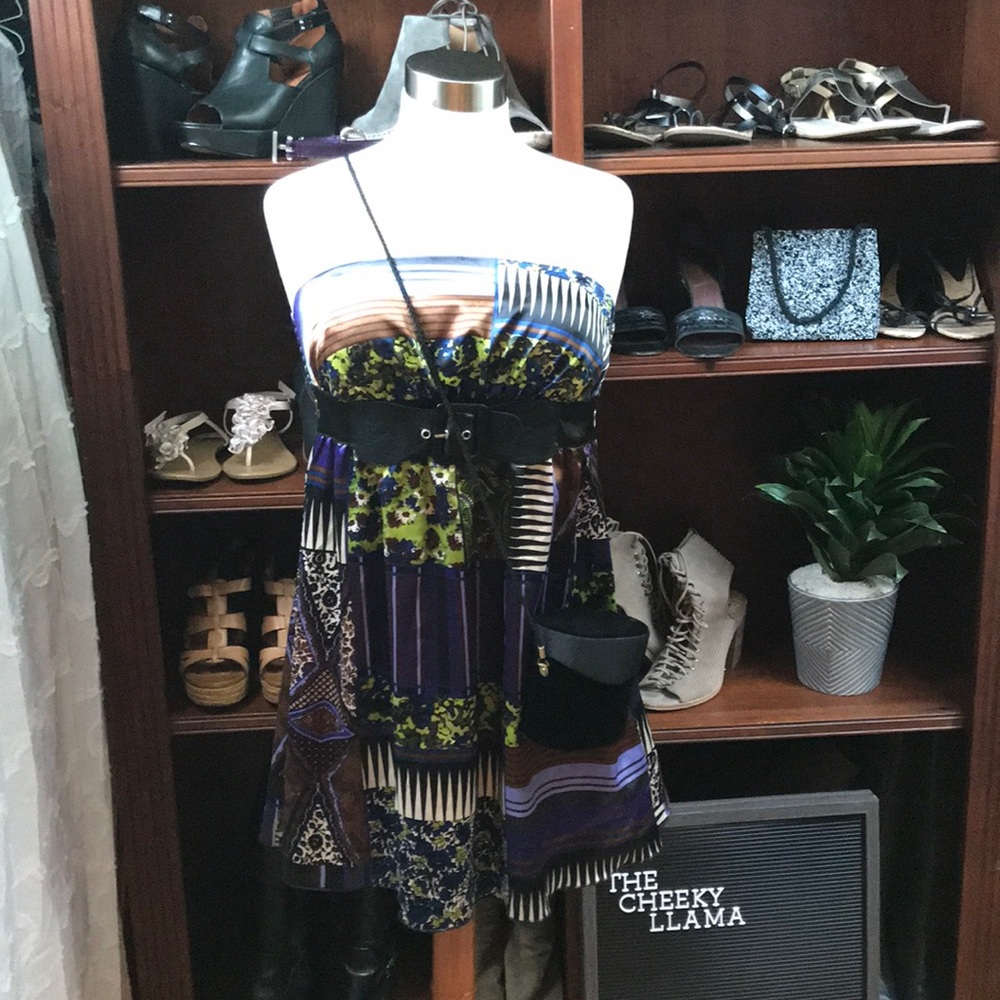 Strapless Belted Waist Top